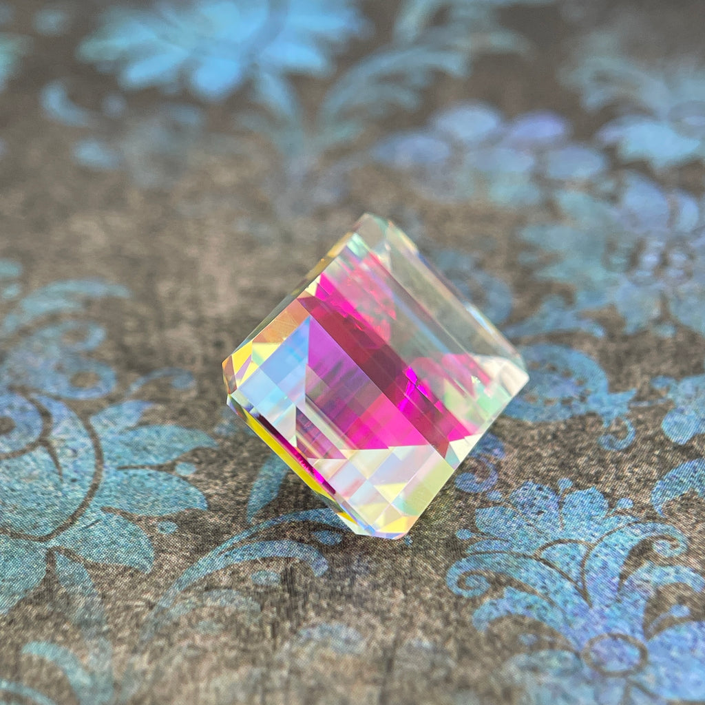 20.025ct Mystic Quartz | Pixel Cut | 15x20 mm | Gemdrop® Verified