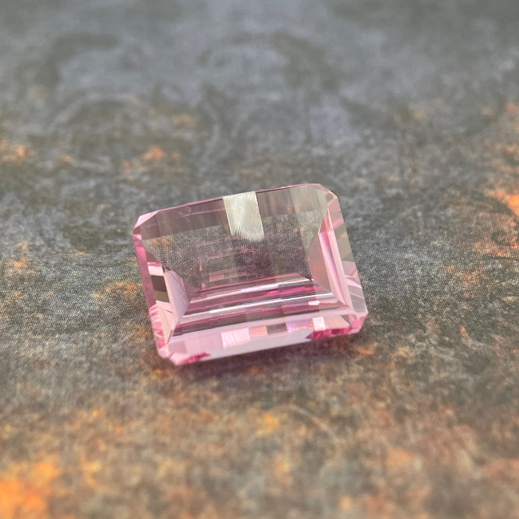 ~14.125ct Seductive Pink Sapphire | Pixel Cut | 12x16 mm | Gemdrop® Verified