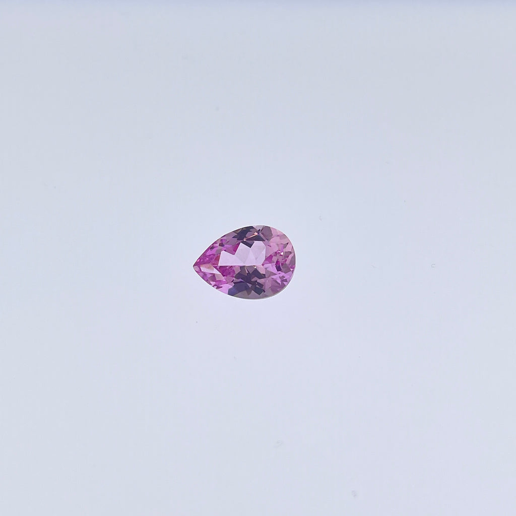 ~6ct Sakura Pink Sapphire | Drop Pear Cut | 10 × 14 mm | Gemdrop® Verified