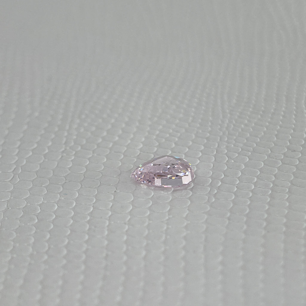 Ice Cut Cubic Zirconia – Seductive Pink Drop Cut 5x8 mm ~1.8ct