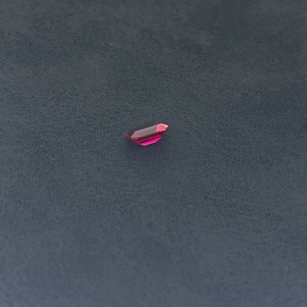 ~1.6ct Pigeon Blood Red Ruby | Emerald Cut | 6x8 mm | Gemdrop® Verified