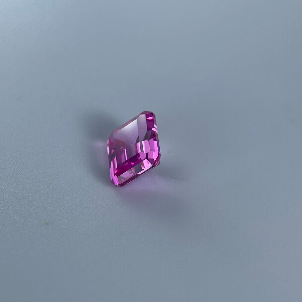 ~4ct Pink Sapphire | Emerald Cut | 8 × 10 mm | Gemdrop® Verified