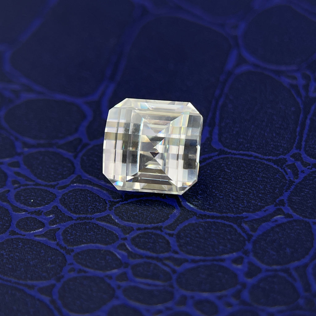 5 Carat PIXEL Cut VVS1 D Moissanite Space Diamond | 10 x 10 mm | A Gemdrop® EEEXCLUSIVE | Gemdrop® Verified