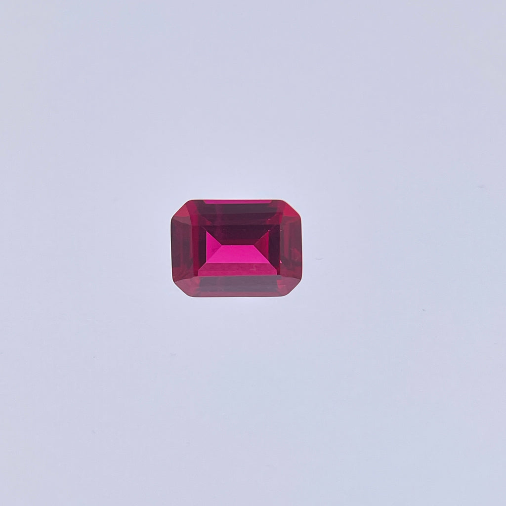 ~1.6ct Pigeon Blood Red Ruby | Emerald Cut | 6x8 mm | Gemdrop® Verified