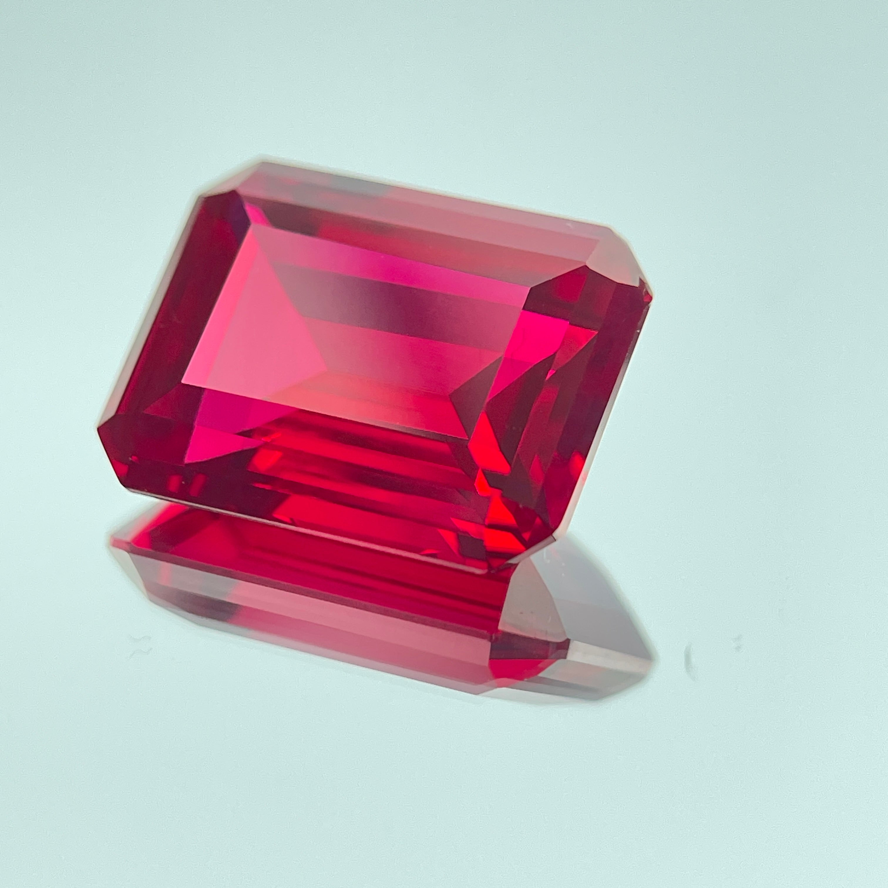 ~30ct Pigeon Blood Ruby | Emerald Cut | 1.5 × 2 cm | Gemdrop® Verified