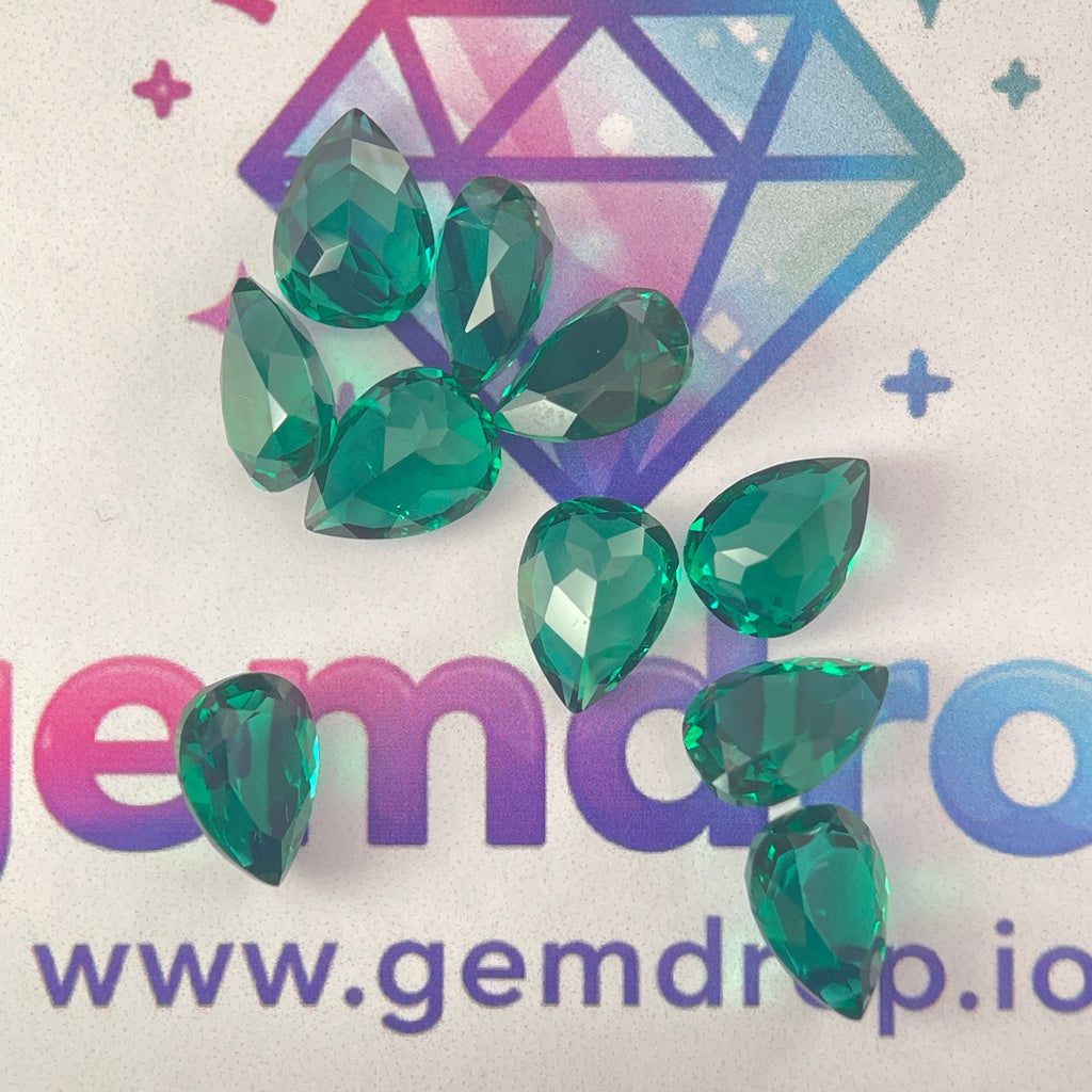 ~1,2 ct Émeraude hydrothermale verte de Zambie [Béryl] | Taille émeraude | 6 × 8 mm | Vérifié Gemdrop®