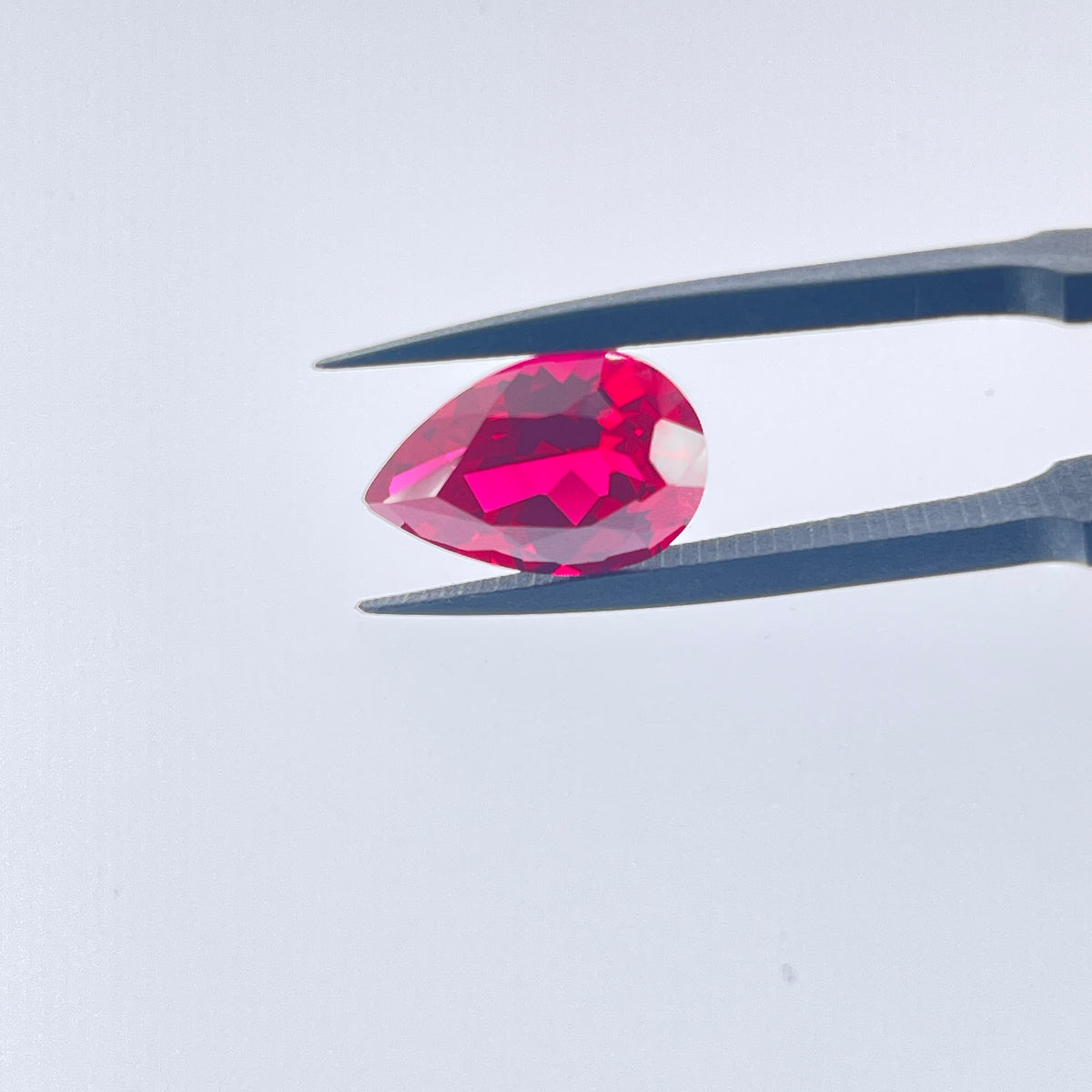 ~10ct Pigeon Blood Red Ruby | Drop Pear Cut | 11 × 17 mm | Gemdrop® Verified