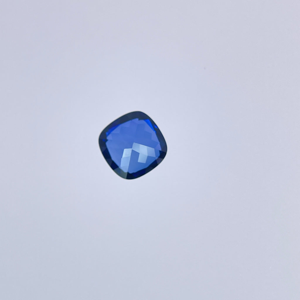 ~2.6ct Cornflower Blue Sapphire | Cushion Cut | 8 × 8 mm | Gemdrop® Verified