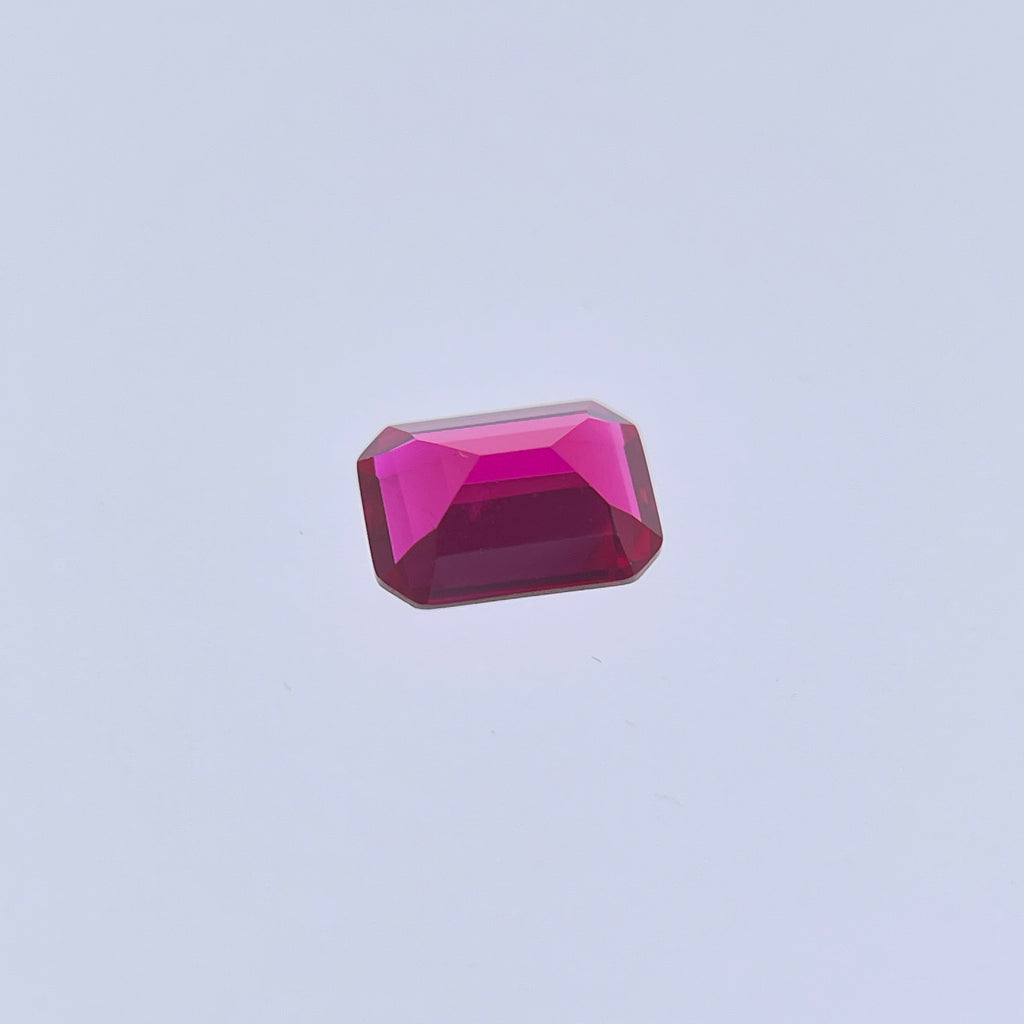 ~1.6ct Pigeon Blood Red Ruby | Emerald Cut | 6x8 mm | Gemdrop® Verified