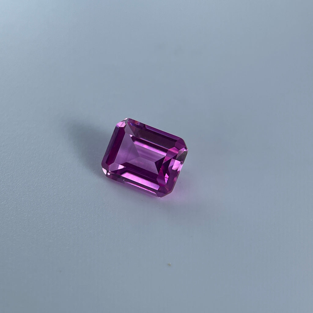 ~4ct Pink Sapphire | Emerald Cut | 8 × 10 mm | Gemdrop® Verified