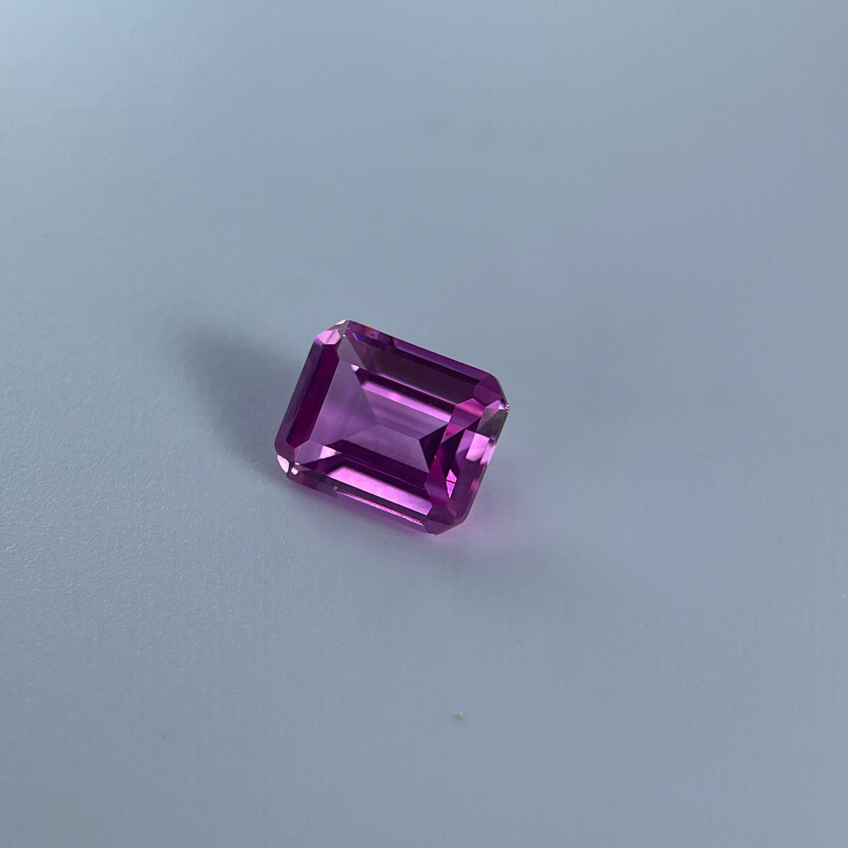 ~4ct Pink Sapphire | Emerald Cut | 8 × 10 mm | Gemdrop® Verified
