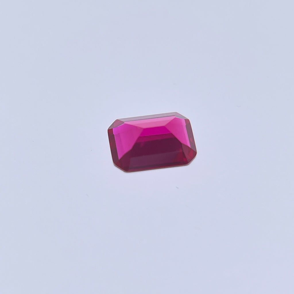 ~1.6ct Pigeon Blood Red Ruby | Emerald Cut | 6x8 mm | Gemdrop® Verified