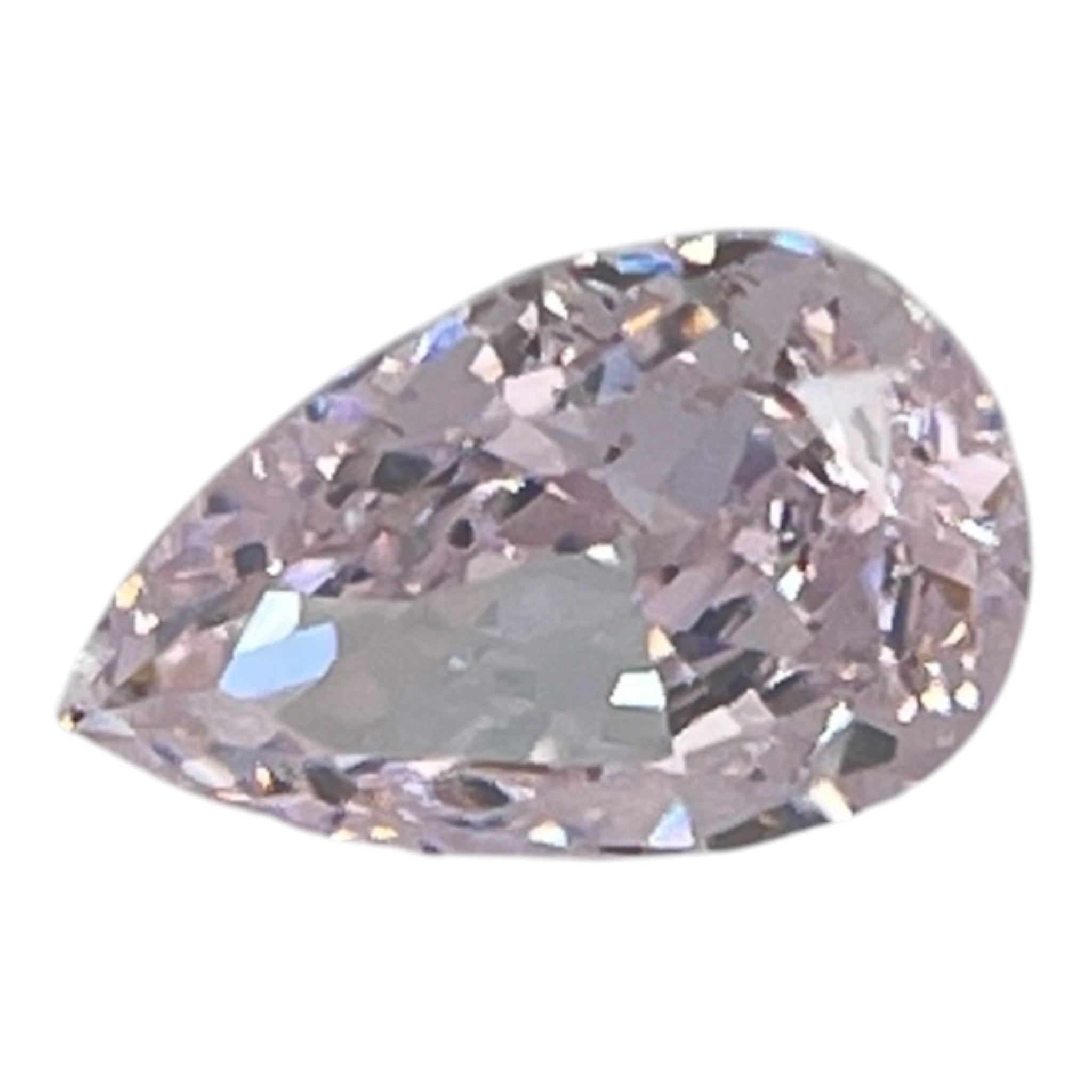 Ice Cut Cubic Zirconia – Seductive Pink Drop Cut 5x8 mm ~1.8ct