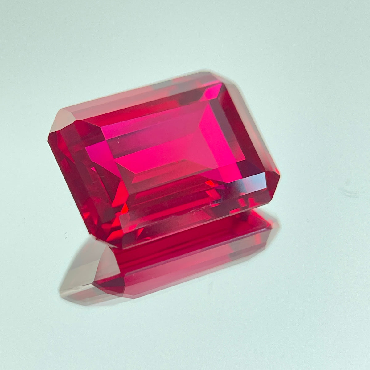 ~30ct Pigeon Blood Ruby | Emerald Cut | 1.5 × 2 cm | Gemdrop® Verified