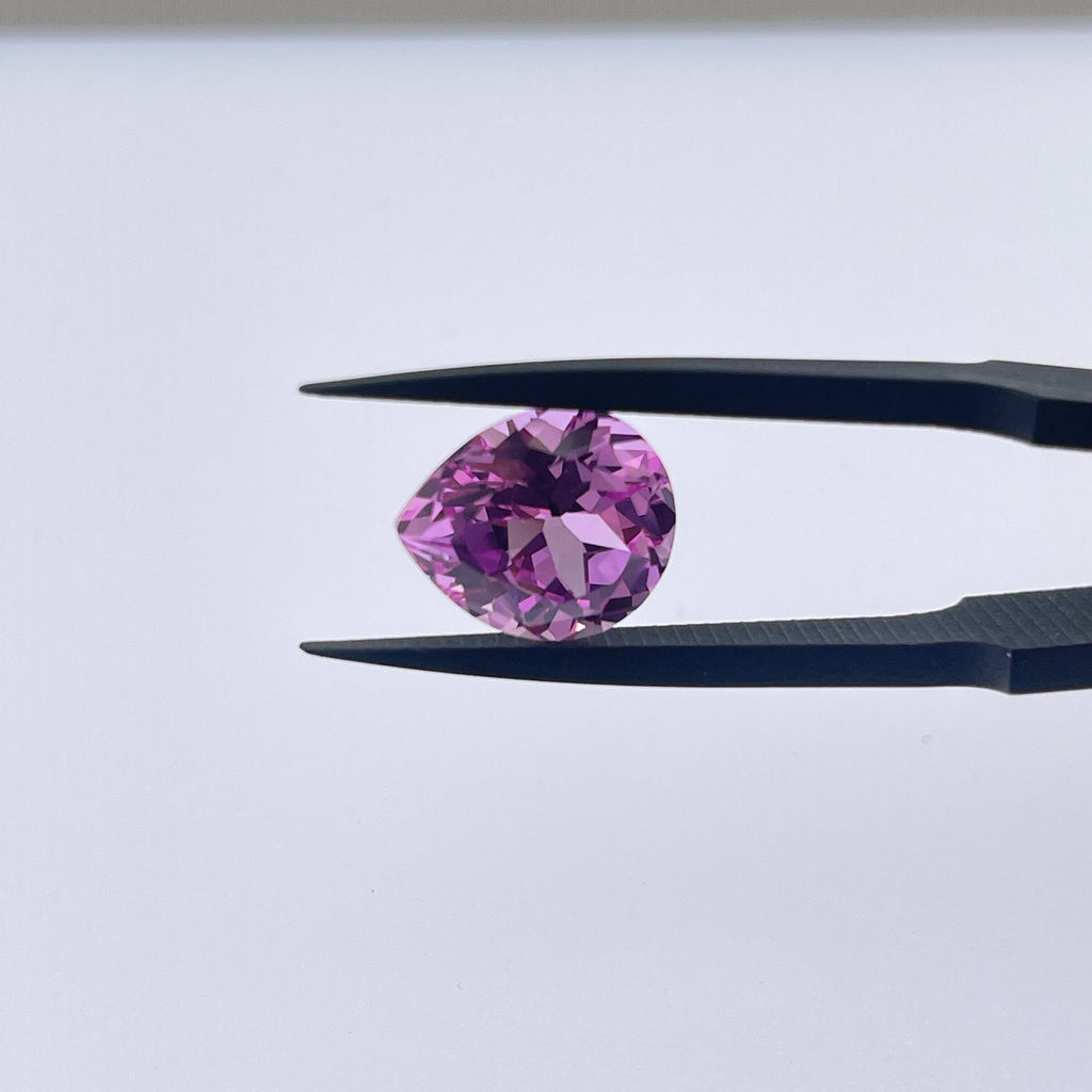 ~9ct Sakura Pink Sapphire | Drop Pear Cut | 12 × 14 mm | Gemdrop® Verified