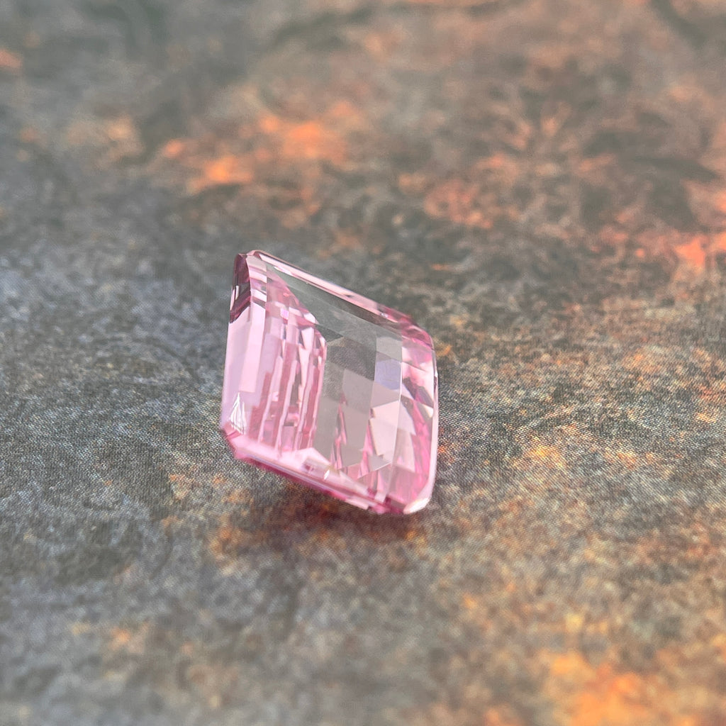 ~14.125ct Seductive Pink Sapphire | Pixel Cut | 12x16 mm | Gemdrop® Verified