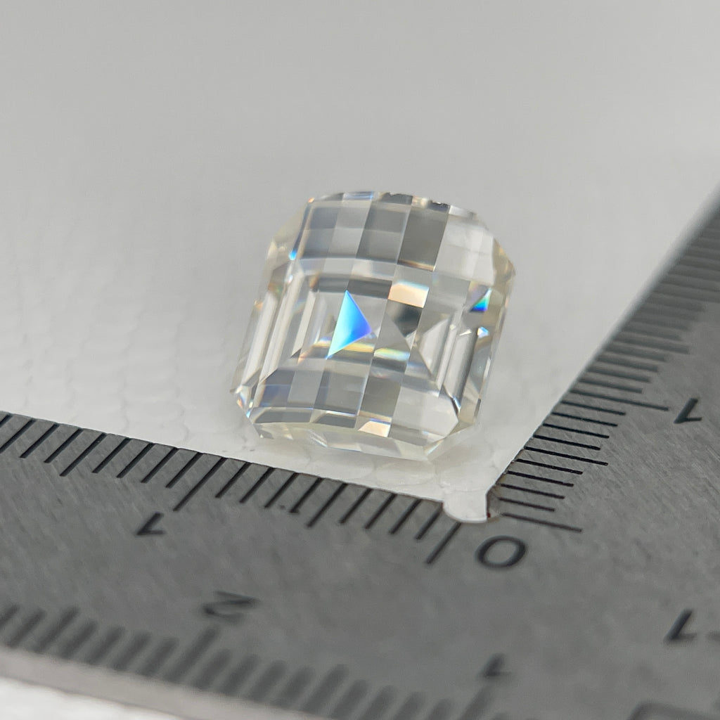 5 Carat PIXEL Cut VVS1 D Moissanite Space Diamond | 10 x 10 mm | A Gemdrop® EEEXCLUSIVE | Gemdrop® Verified
