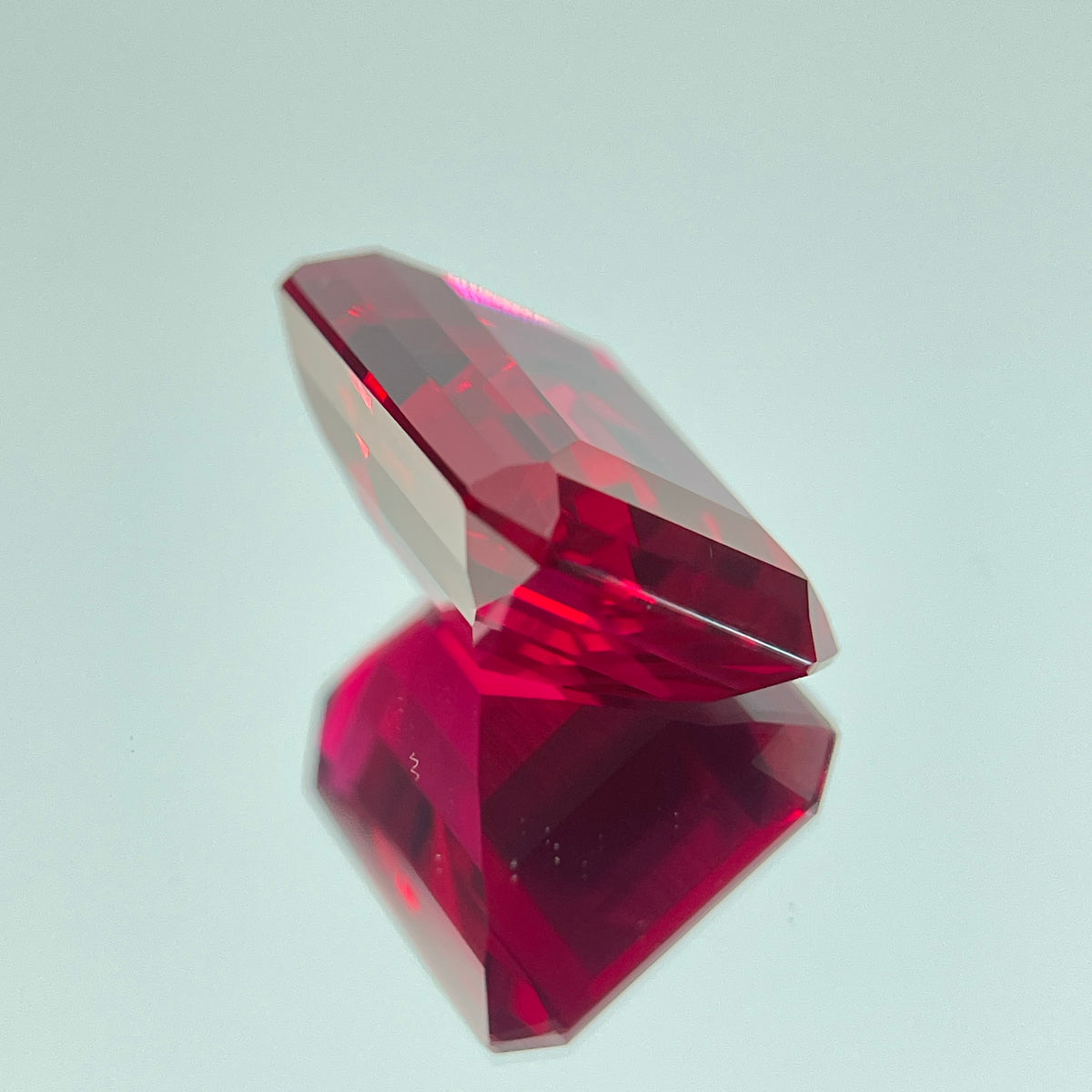 ~30ct Pigeon Blood Ruby | Emerald Cut | 1.5 × 2 cm | Gemdrop® Verified
