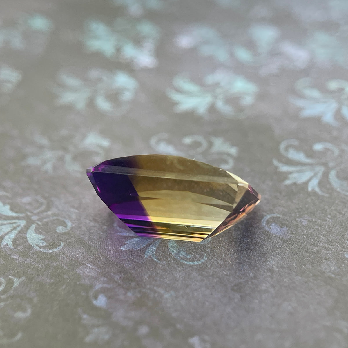 20.925ct Ametrine Purple (Amethyst) –Yellow (Citrine) | Pixel Cut | 15x20 mm | Gemdrop® Verified