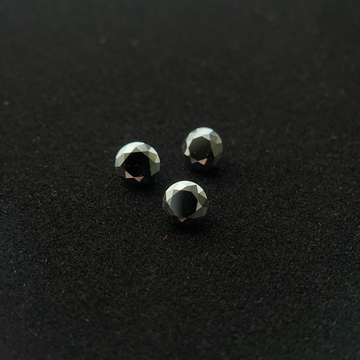 2 Carat Black Space Diamond [Moissanite] | Round Brilliant Cut | 8 mm | Gemdrop® Verified