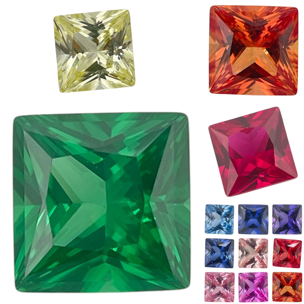 Square Princess Cut 7x7 mm | Multicolour | Gemdrop® Verified