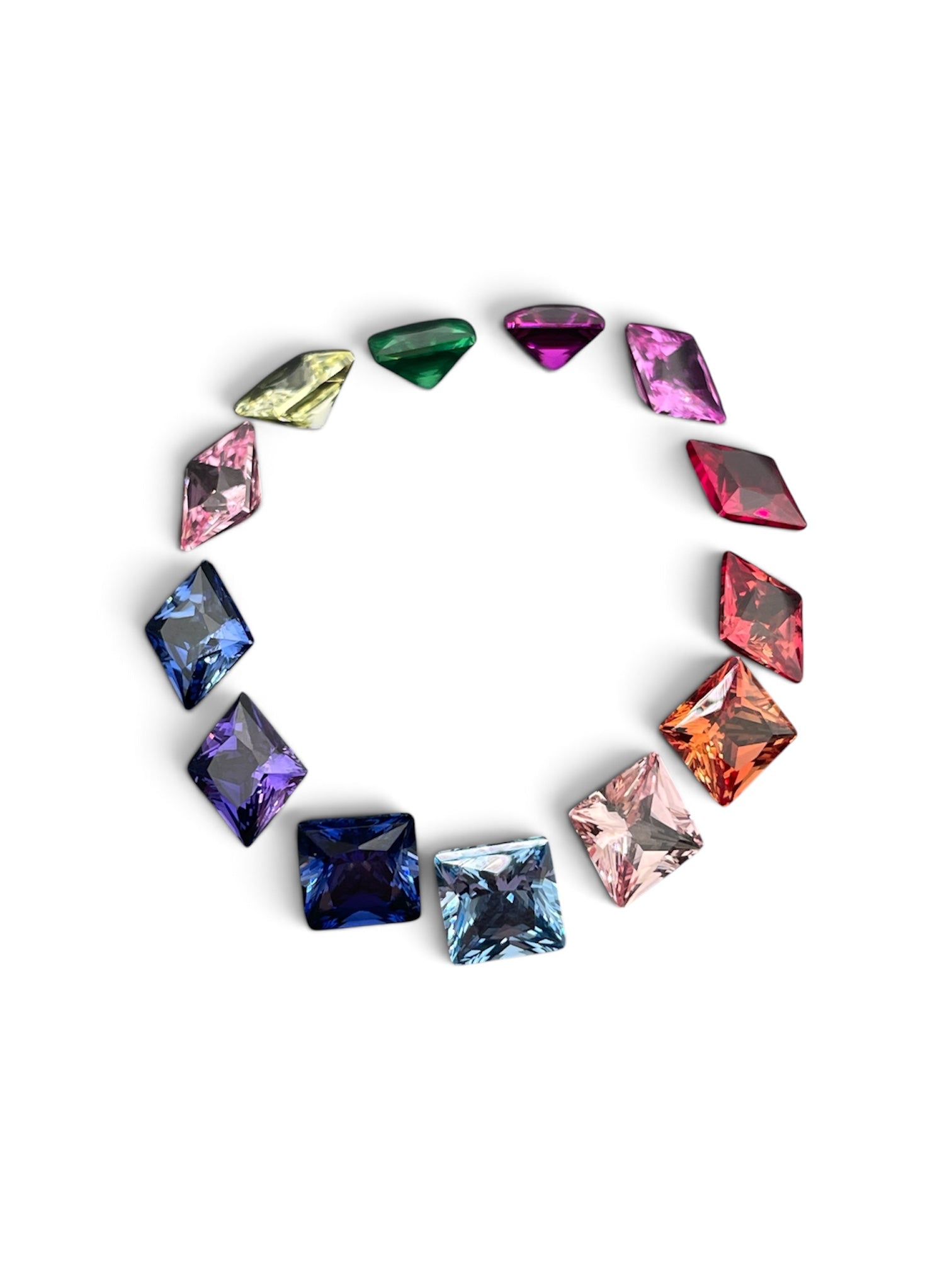 Square Princess Cut 7x7 mm | Multicolour | Gemdrop® Verified