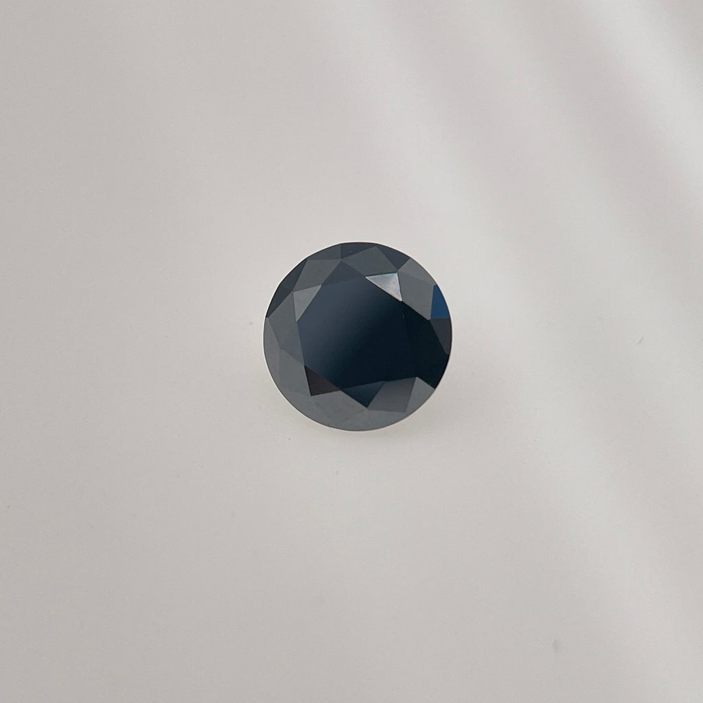2 Carat Black Space Diamond [Moissanite] | Round Brilliant Cut | 8 mm | Gemdrop® Verified