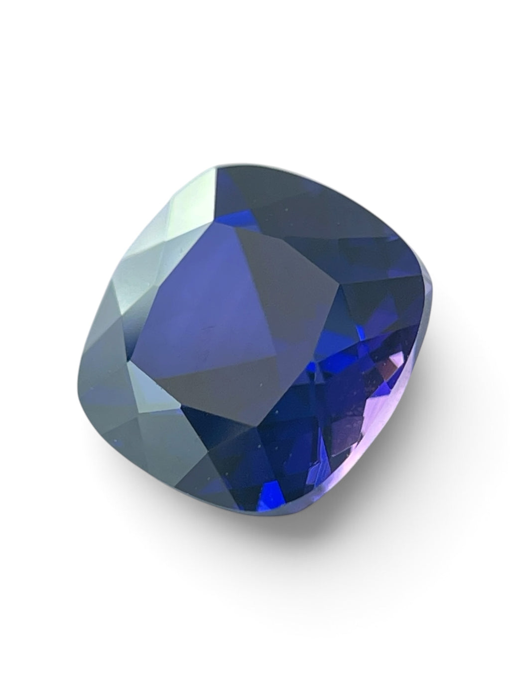 ~9ct Tanzanite Blue Sapphire | Cushion Cut | 12 × 12 mm | Gemdrop® Verified