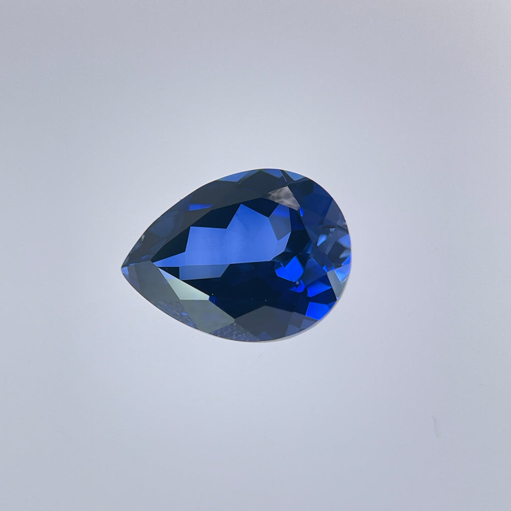 ~10.9ct Royal Blue Sapphire | Drop Pear Cut | 12 × 16 mm | Gemdrop® Verified