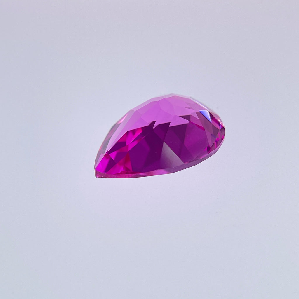 ~14ct Hot Pink Sapphire | Drop Pear Cut | 13 × 18 mm | Gemdrop® Verified