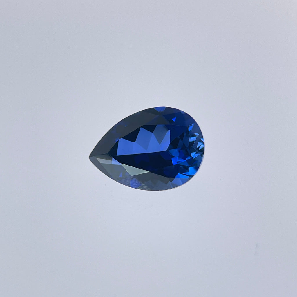 ~6ct Royal Blue Sapphire | Drop Pear Cut | 10 × 14 mm | Gemdrop® Verified