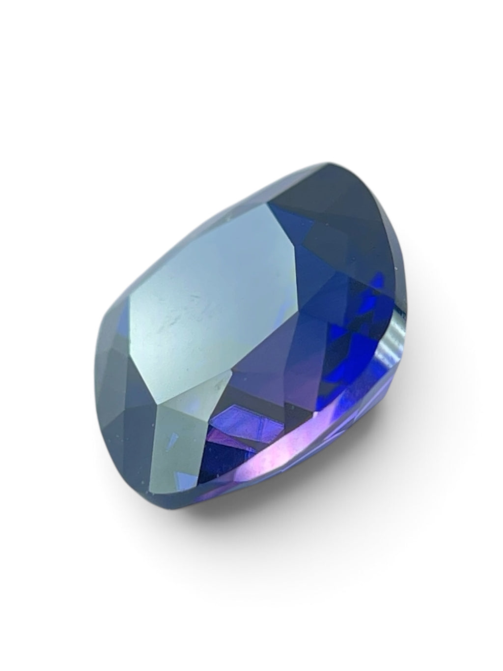 ~9ct Tanzanite Blue Sapphire | Cushion Cut | 12 × 12 mm | Gemdrop® Verified