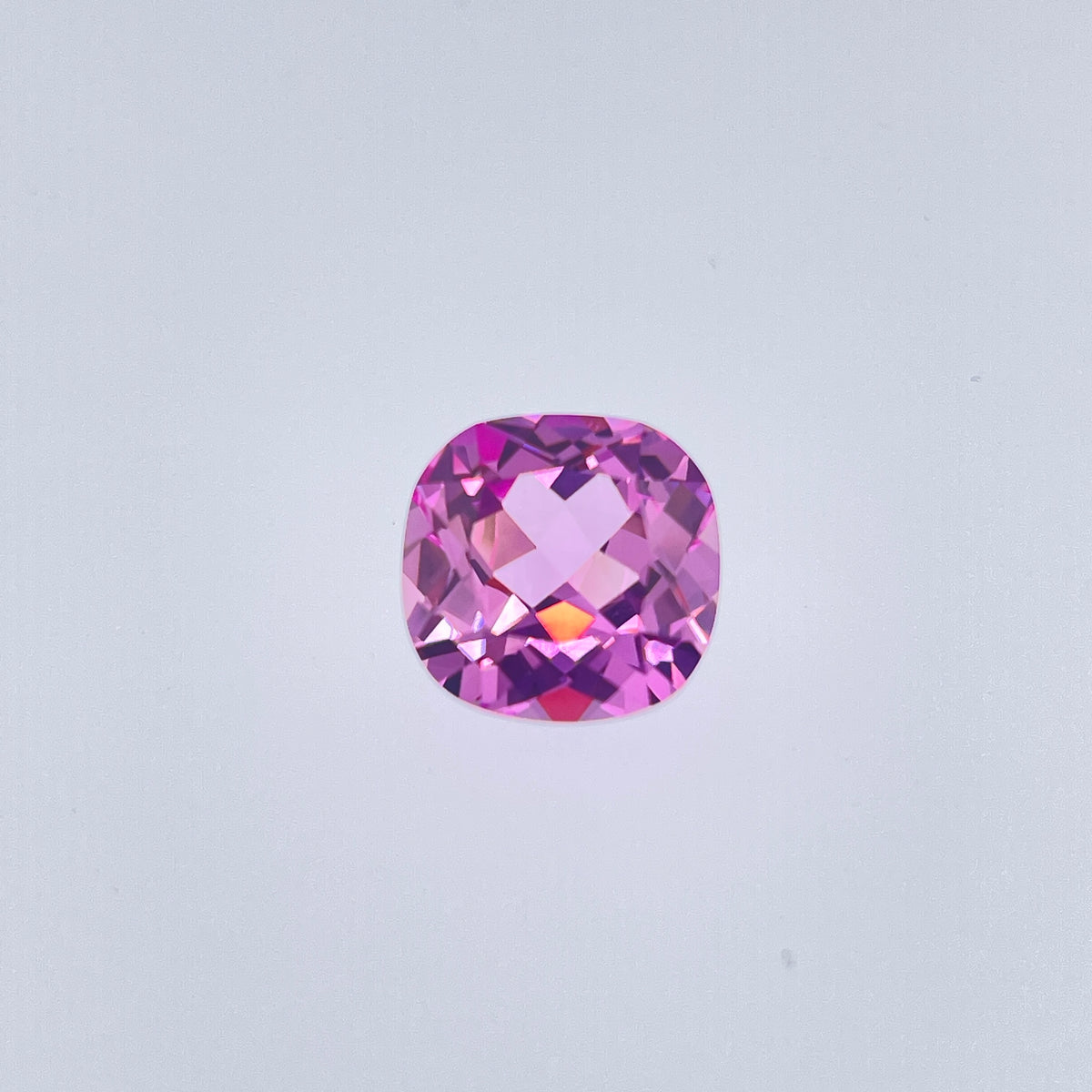 ~17ct Sakura Pink Sapphire | Cushion Cut | 15 × 15 mm | Gemdrop® Verified