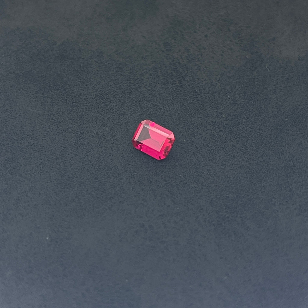~1.6ct Pigeon Blood Red Ruby | Emerald Cut | 6x8 mm | Gemdrop® Verified