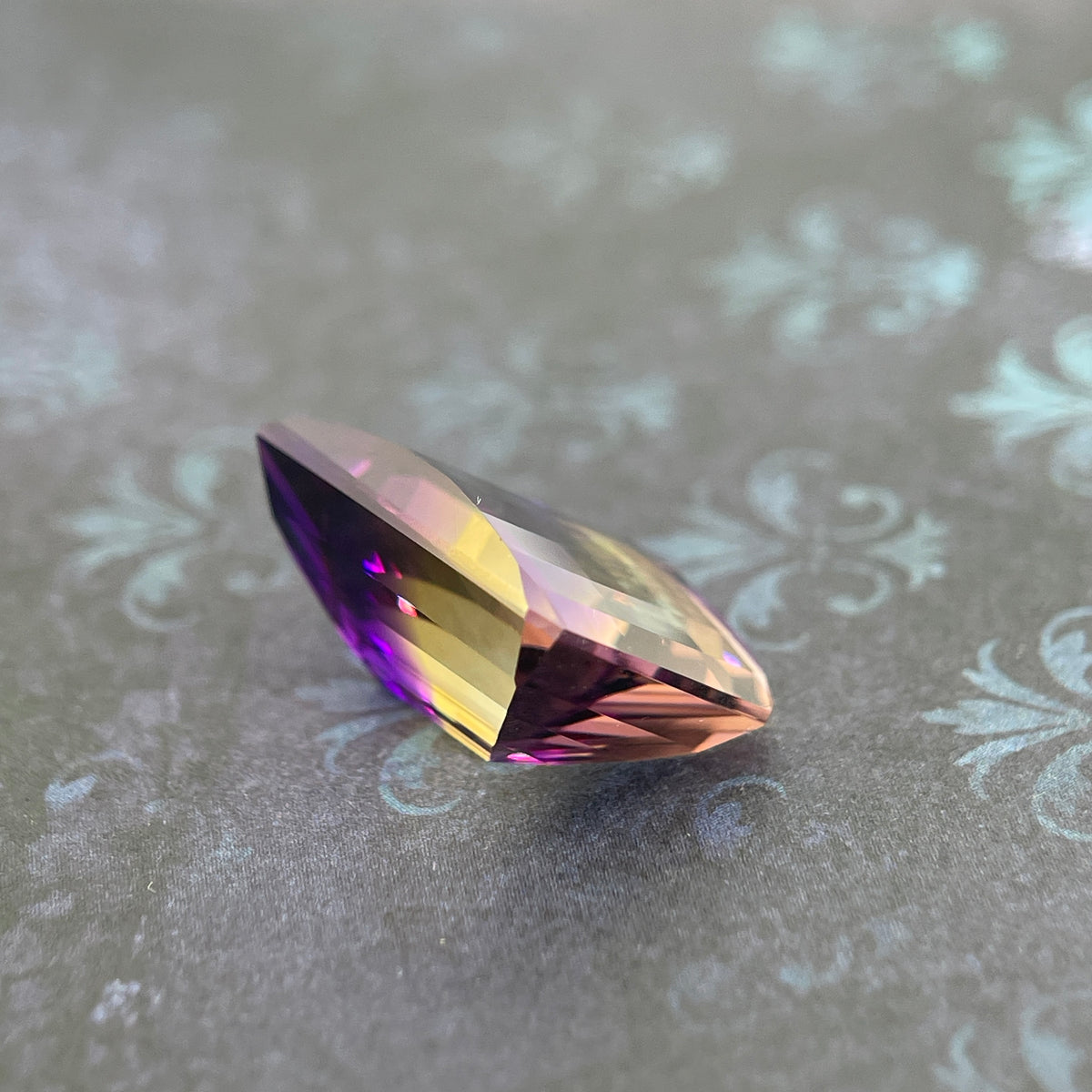 20.925ct Ametrine Purple (Amethyst) –Yellow (Citrine) | Pixel Cut | 15x20 mm | Gemdrop® Verified