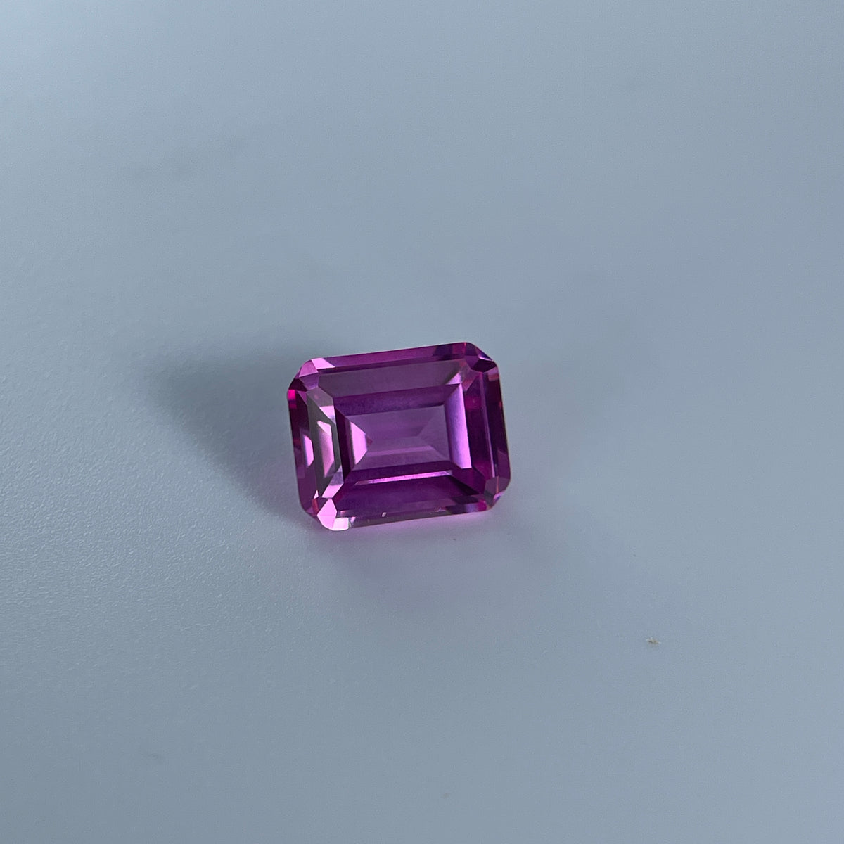 ~4ct Pink Sapphire | Emerald Cut | 8 × 10 mm | Gemdrop® Verified