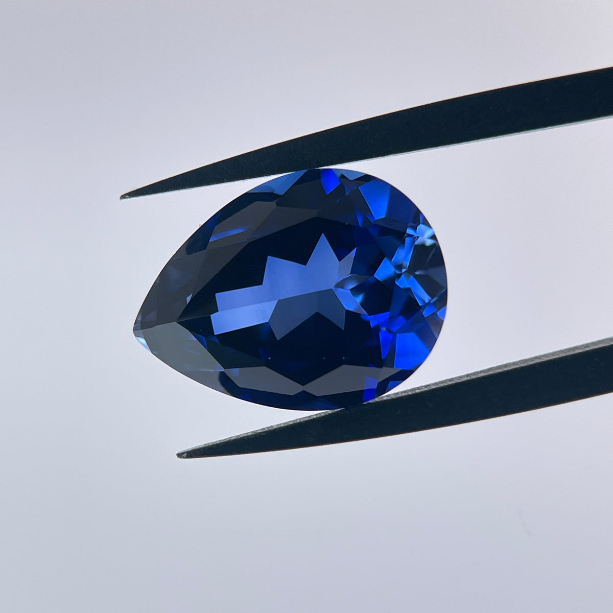 ~10.9ct Royal Blue Sapphire | Drop Pear Cut | 12 × 16 mm | Gemdrop® Verified
