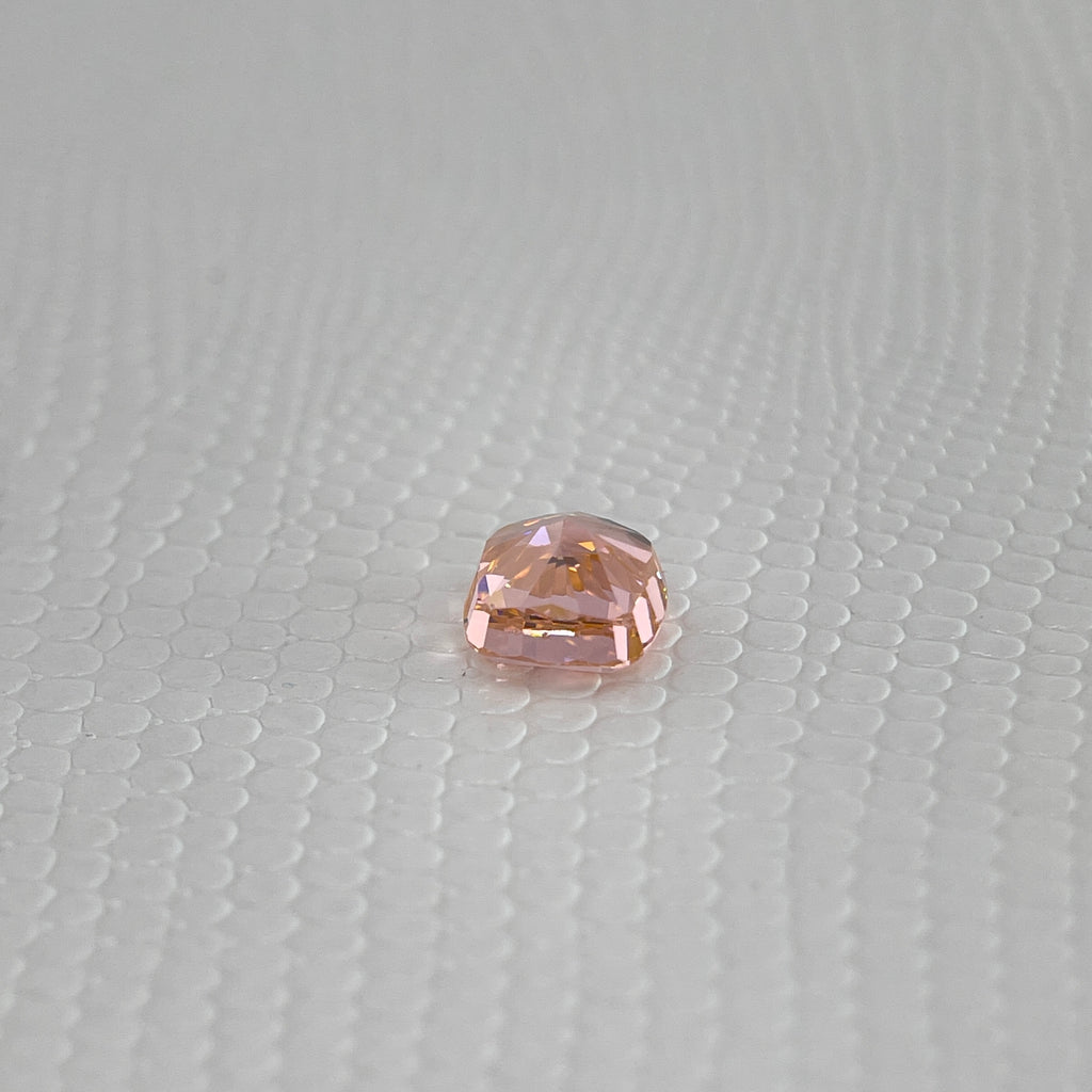 Ice Cut Cubic Zirconia – Seductive Pink & Padparadscha Cushion Cut 7x7 mm ~3.6ct