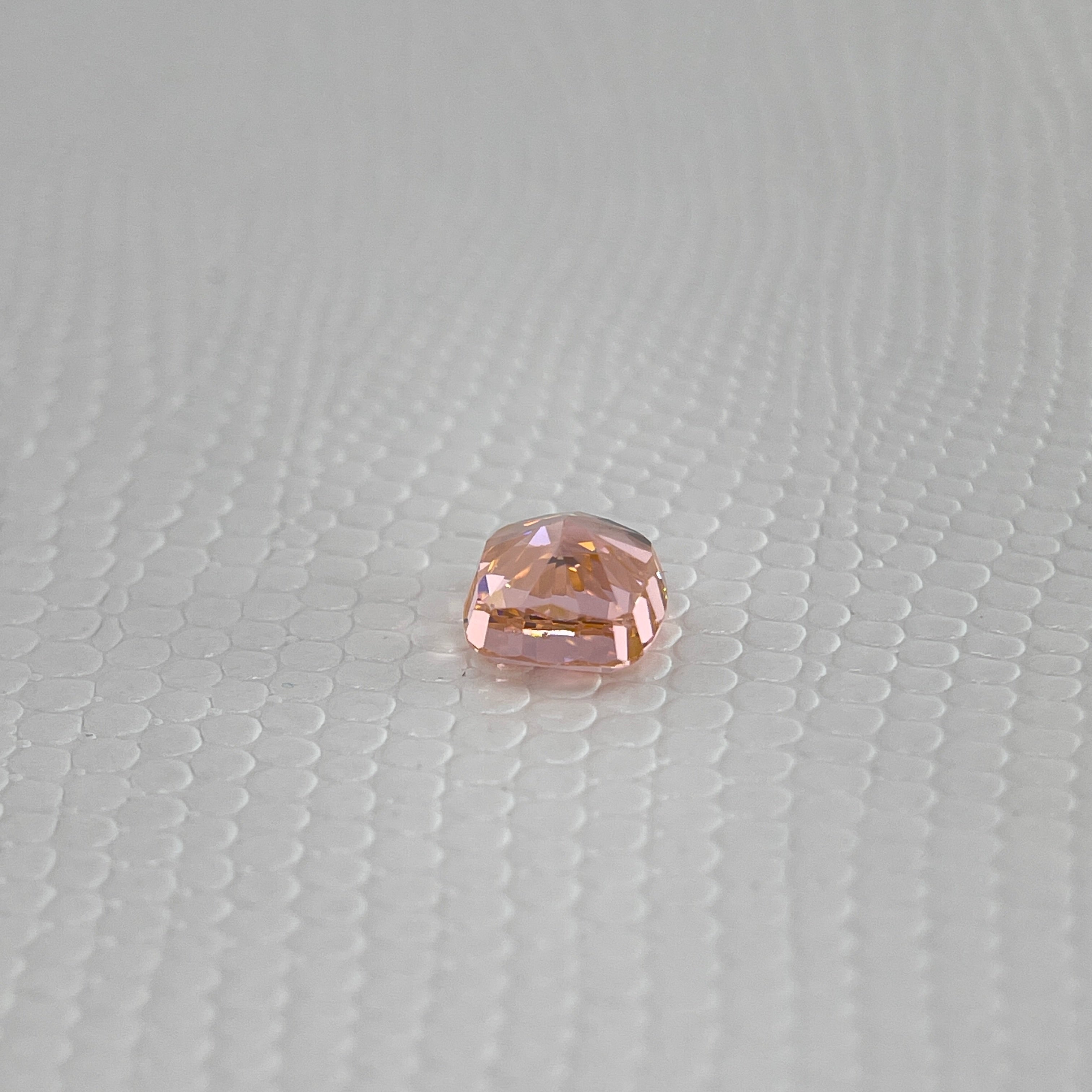 Ice Cut Cubic Zirconia – Seductive Pink & Padparadscha Cushion Cut 7x7 mm ~3.6ct