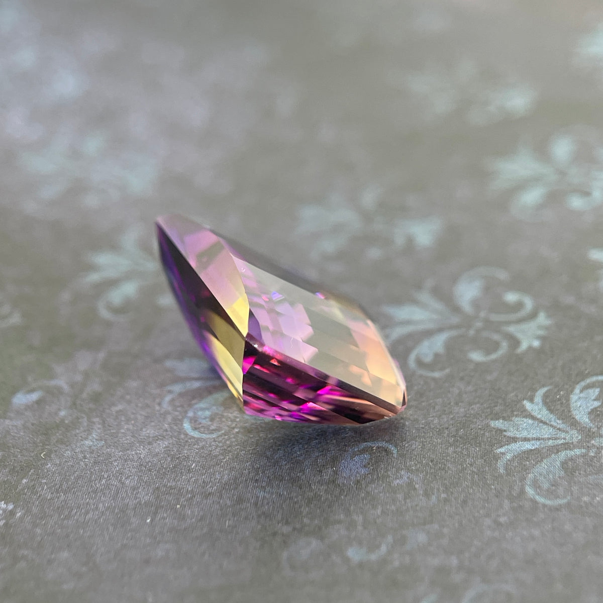 20.925ct Ametrine Purple (Amethyst) –Yellow (Citrine) | Pixel Cut | 15x20 mm | Gemdrop® Verified