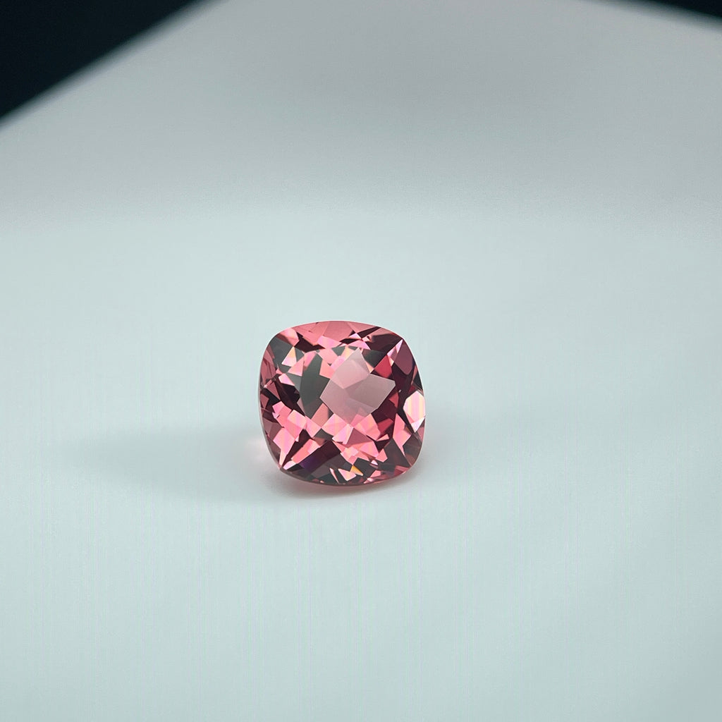 ~5.74ct Padparadscha Czochralski Sapphire | Cushion Cut | 10 × 10 mm | Gemdrop® Verified