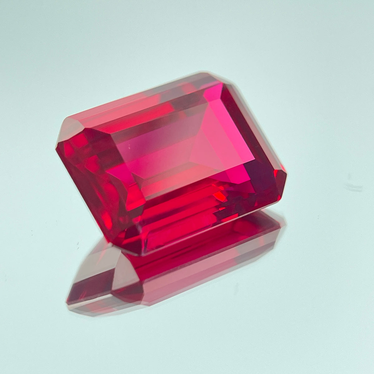 ~30ct Pigeon Blood Ruby | Emerald Cut | 1.5 × 2 cm | Gemdrop® Verified
