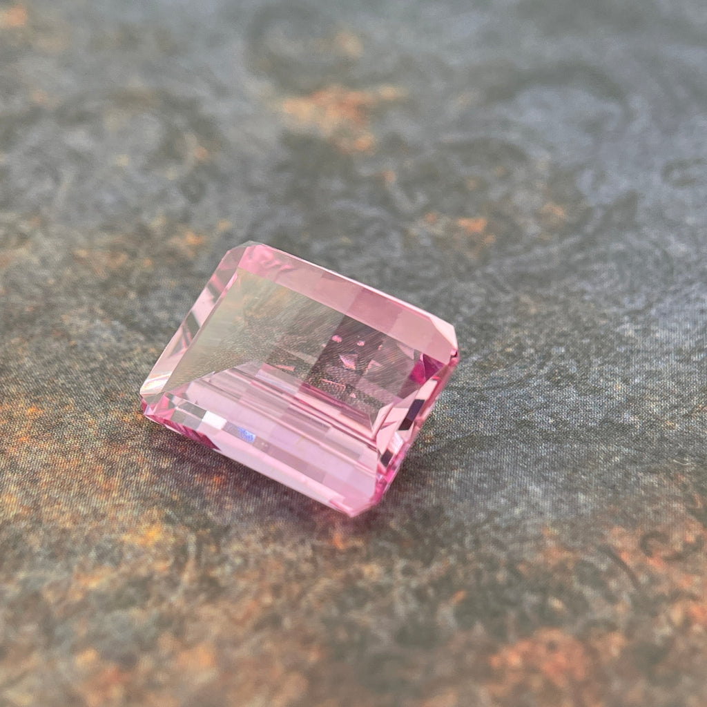 ~14.125ct Seductive Pink Sapphire | Pixel Cut | 12x16 mm | Gemdrop® Verified
