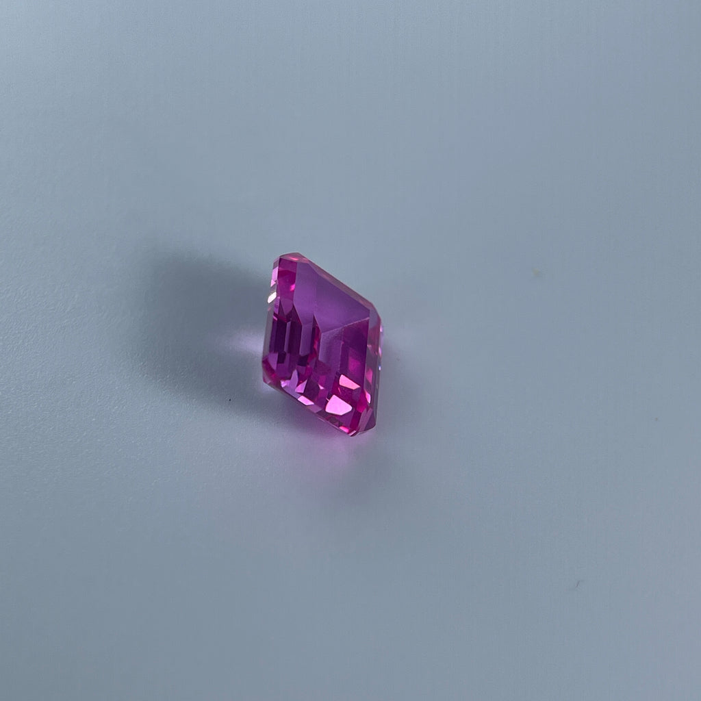 ~4ct Pink Sapphire | Emerald Cut | 8 × 10 mm | Gemdrop® Verified