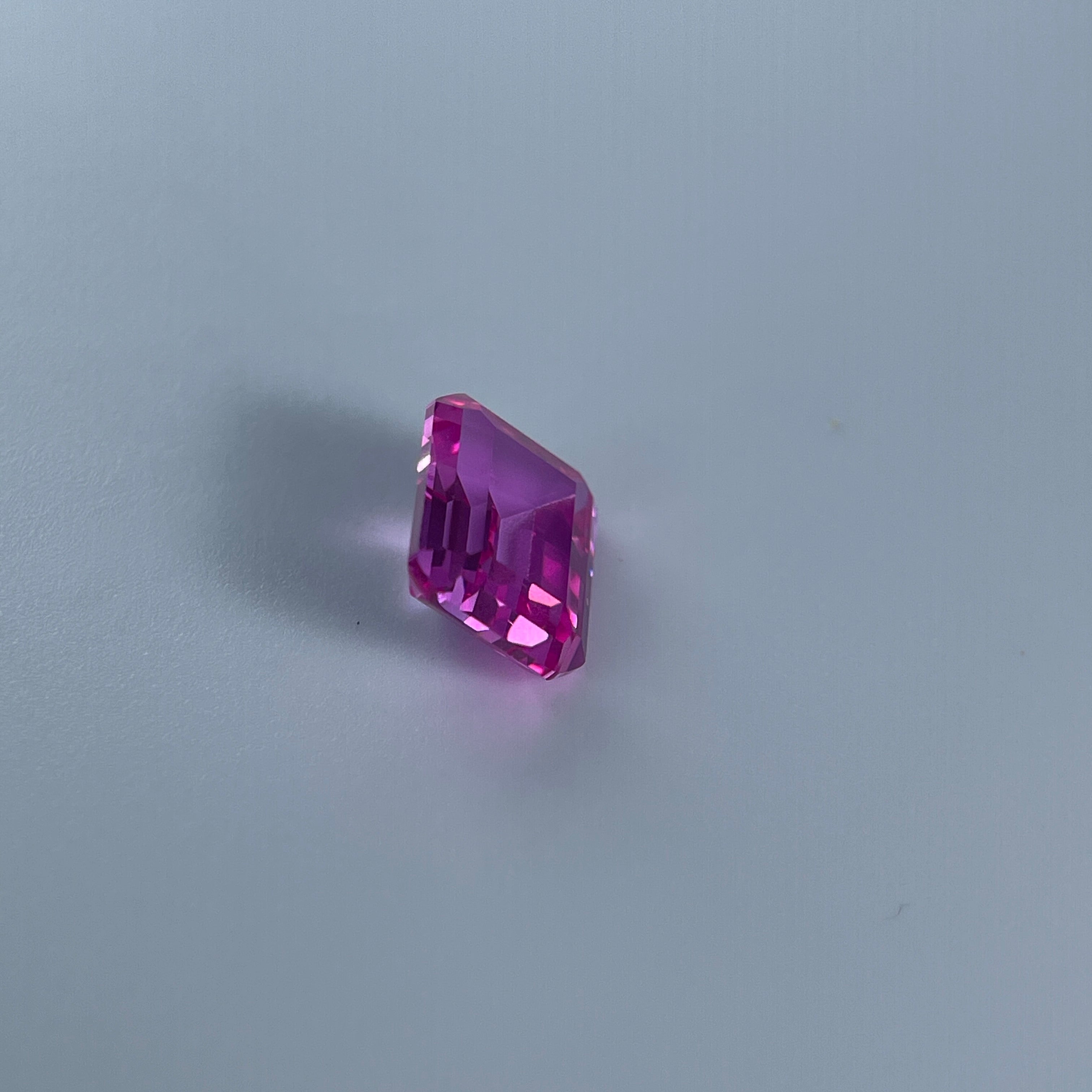 ~4ct Pink Sapphire | Emerald Cut | 8 × 10 mm | Gemdrop® Verified