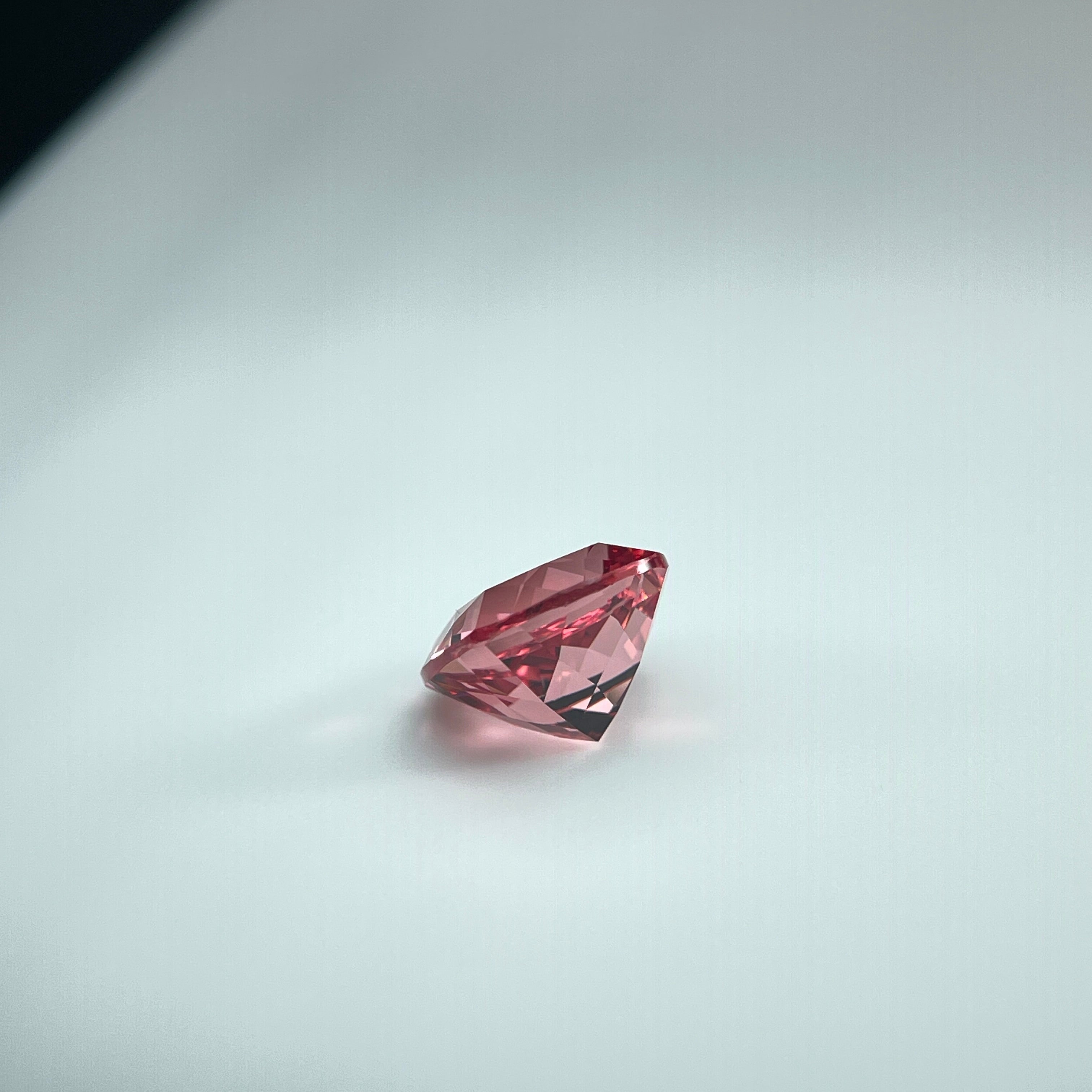 ~5.74ct Padparadscha Czochralski Sapphire | Cushion Cut | 10 × 10 mm | Gemdrop® Verified
