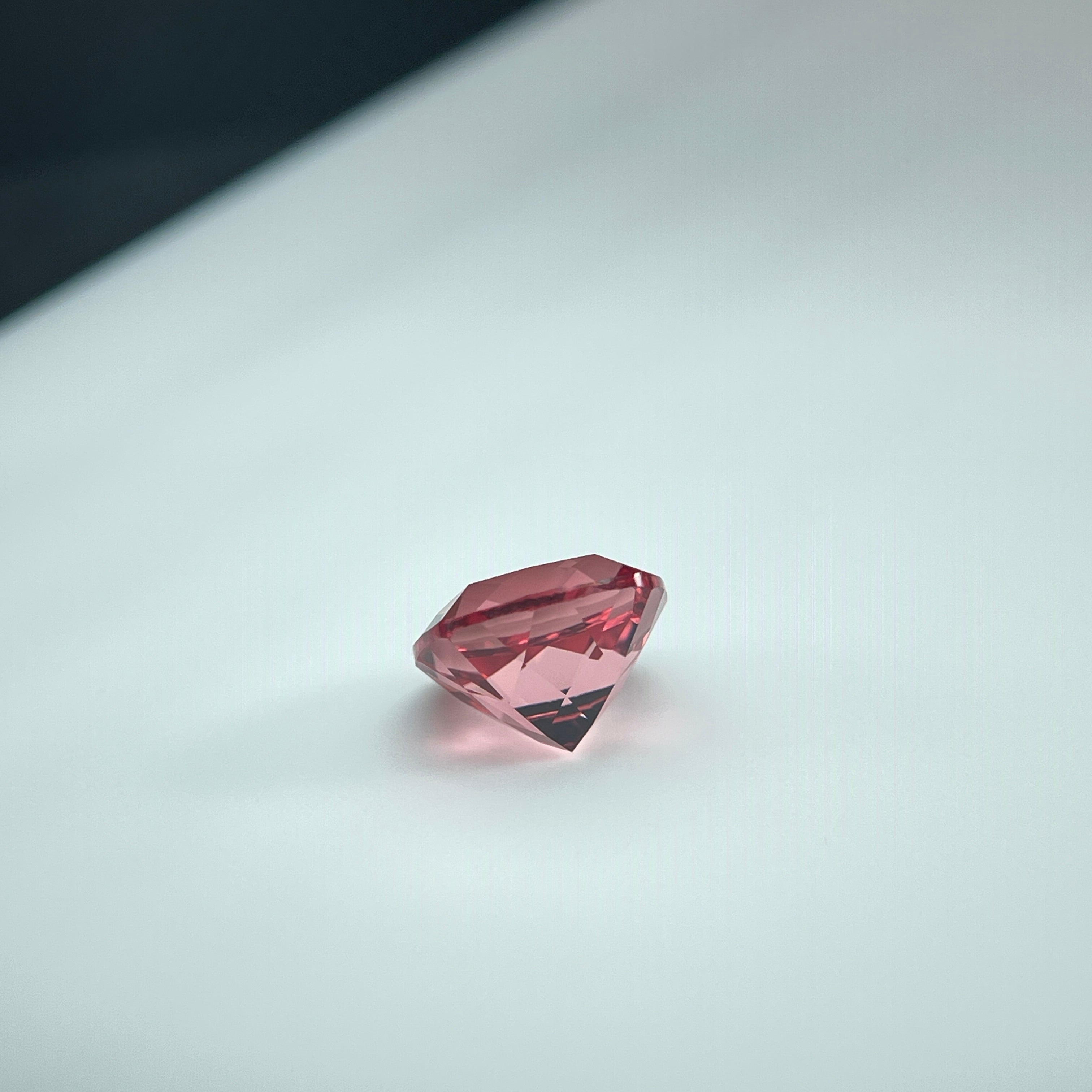~5.74ct Padparadscha Czochralski Sapphire | Cushion Cut | 10 × 10 mm | Gemdrop® Verified