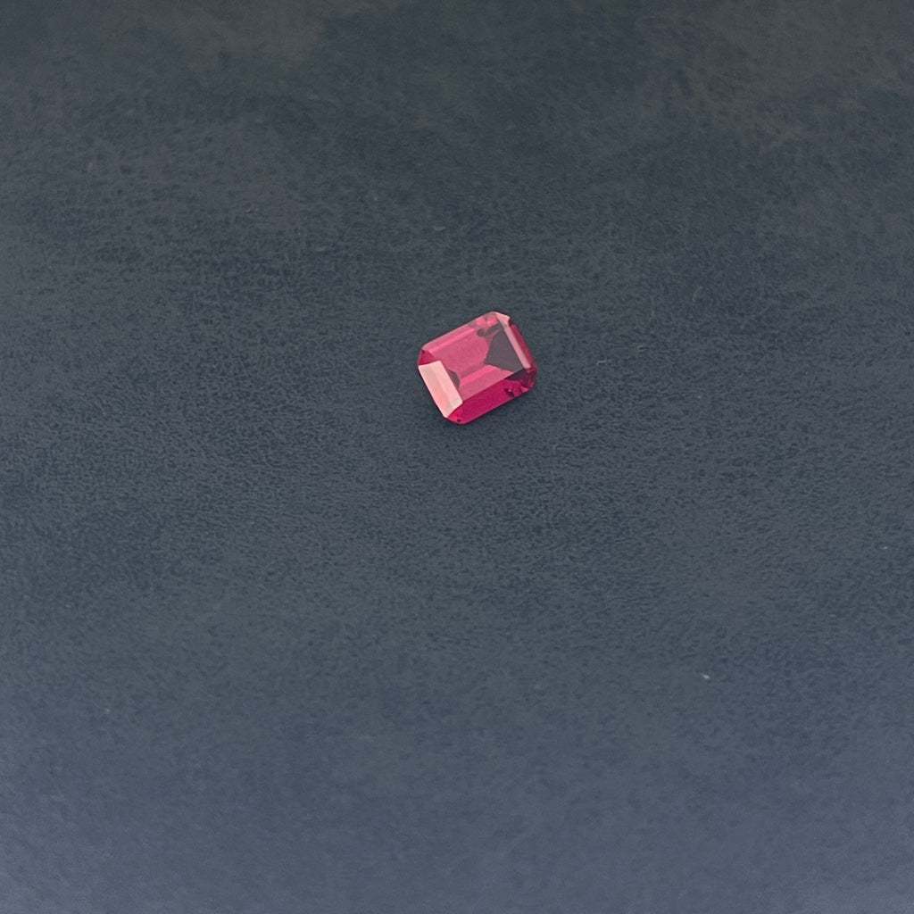 ~1.6ct Pigeon Blood Red Ruby | Emerald Cut | 6x8 mm | Gemdrop® Verified