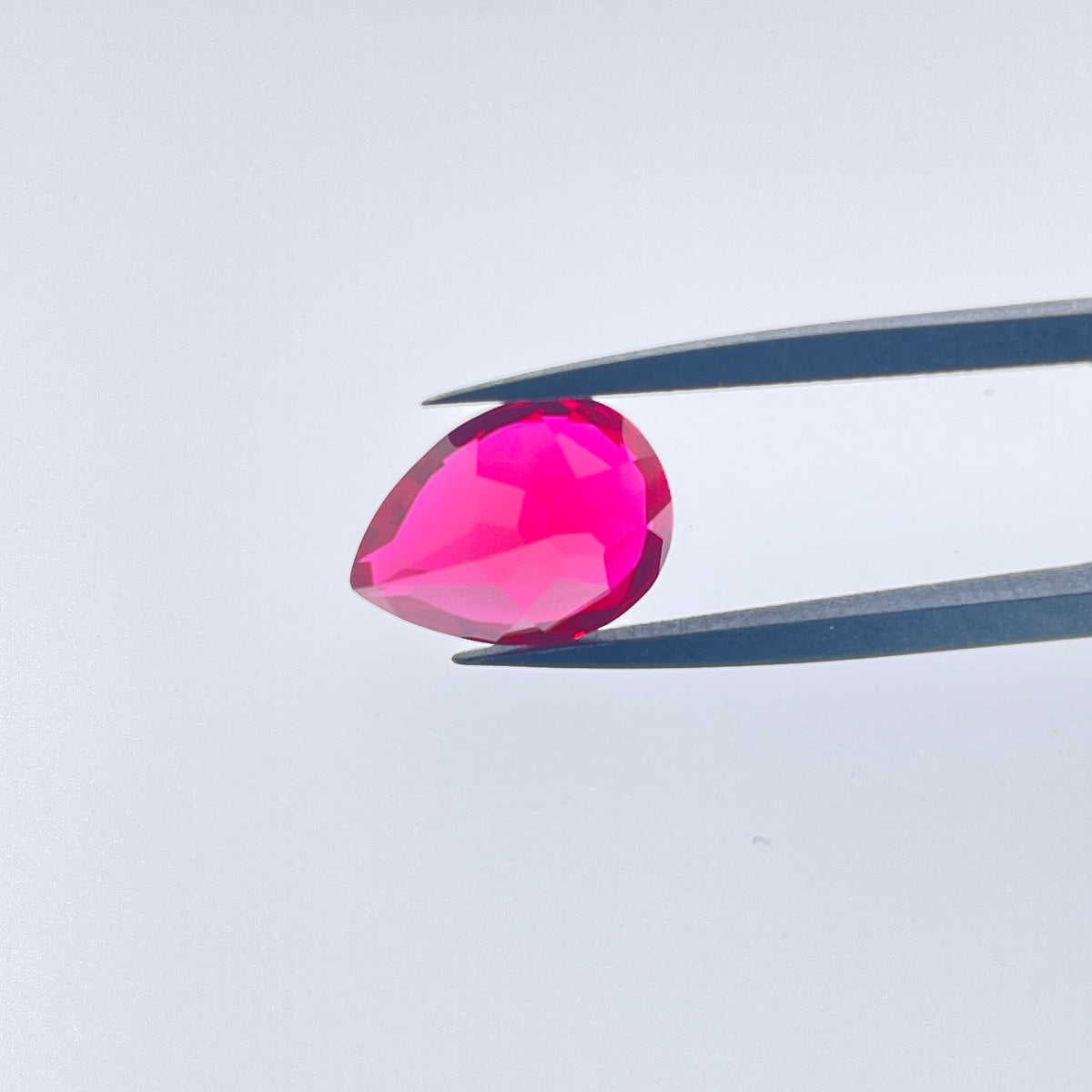 ~11ct Pigeon Blood Red Ruby | Drop Pear Cut | 12 × 16 mm | Gemdrop® Verified