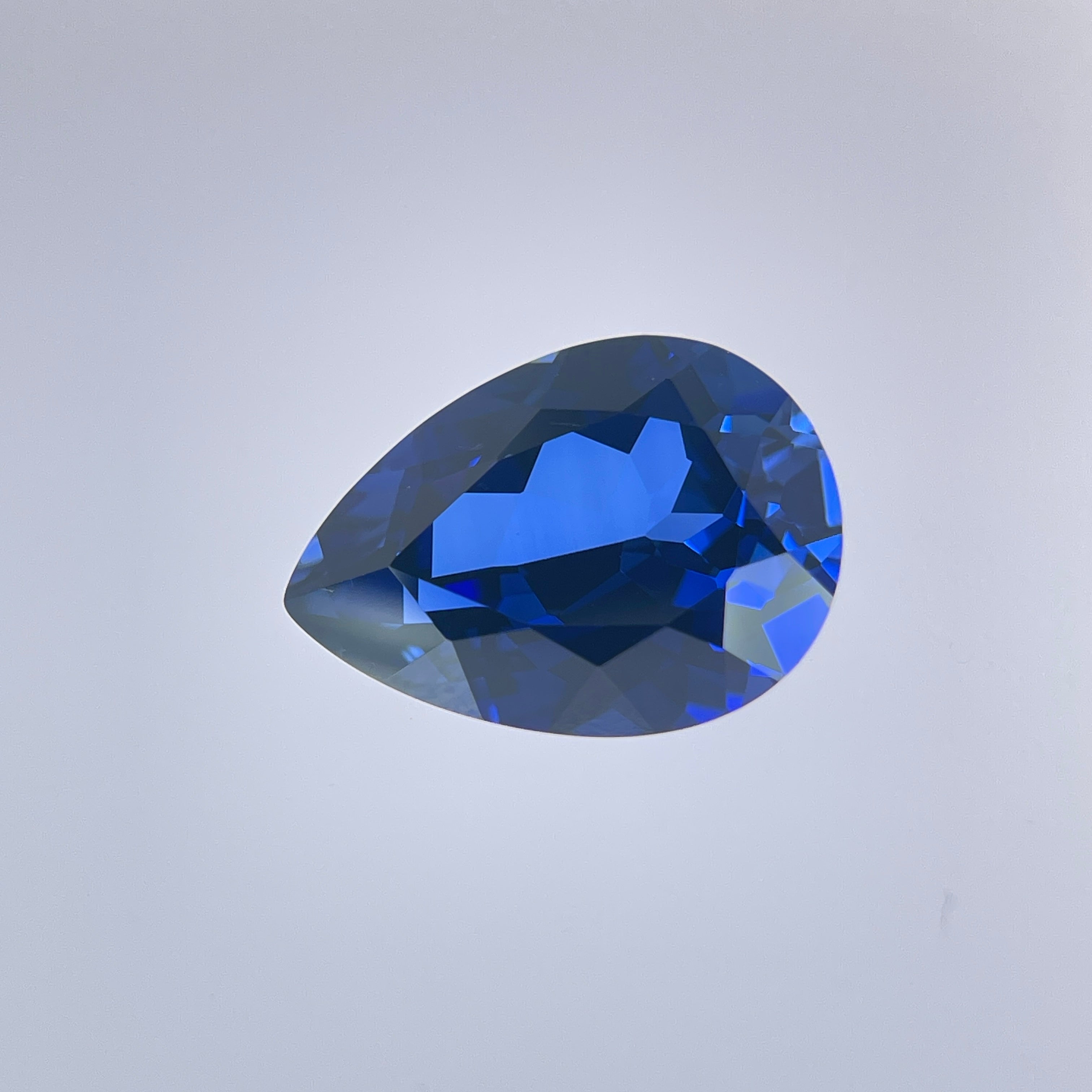 ~14ct Royal Blue Sapphire | Drop Pear Cut | 13 × 18 mm | Gemdrop® Verified